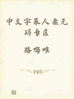 中文字幕人妻无码专区