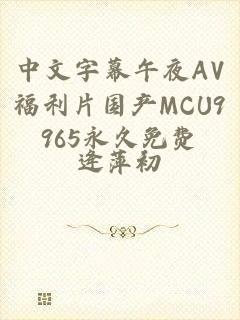 中文字幕午夜AV福利片国产MCU9965永久免费