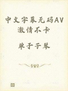 中文字幕无码AV激情不卡