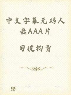 中文字幕无码人妻AAA片