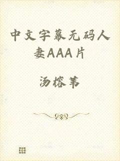 中文字幕无码人妻AAA片