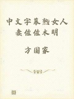 中文字幕熟女人妻佐佐木明