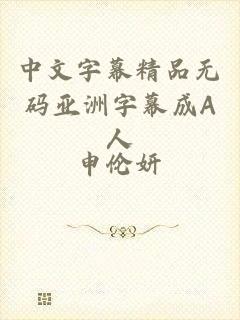 中文字幕精品无码亚洲字幕成A人