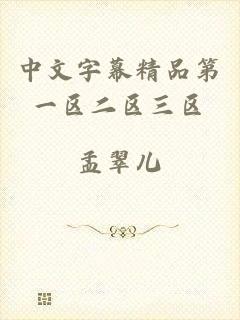 中文字幕精品第一区二区三区