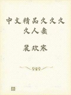 中文精品久久久久人妻
