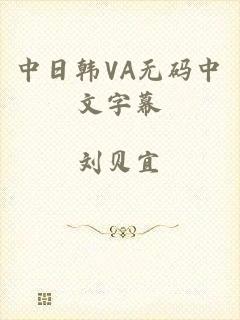 中日韩VA无码中文字幕