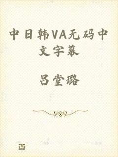 中日韩VA无码中文字幕