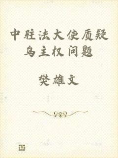 中驻法大使质疑乌主权问题
