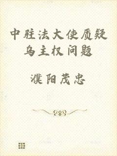 中驻法大使质疑乌主权问题