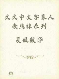 久久中文字幕人妻丝袜系列