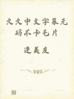 久久中文字幕无码不卡毛片