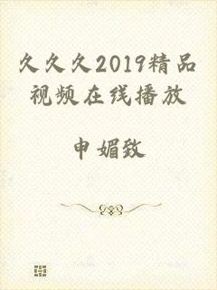 久久久2019精品视频在线播放