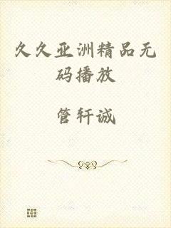 久久亚洲精品无码播放