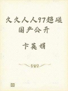 久久人人97超碰国产公开