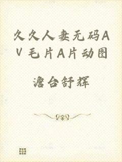 久久人妻无码AⅤ毛片A片动图