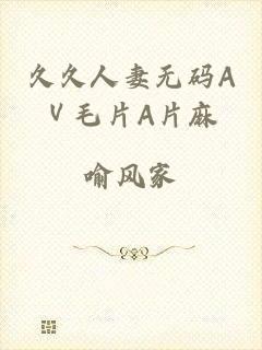 久久人妻无码AⅤ毛片A片麻