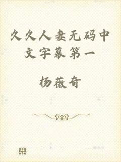 久久人妻无码中文字幕第一