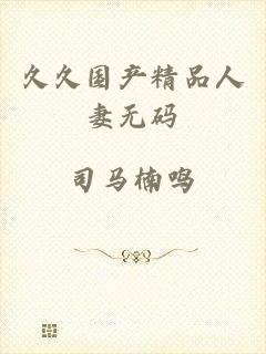 久久国产精品人妻无码