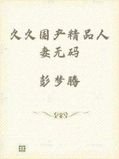久久国产精品人妻无码