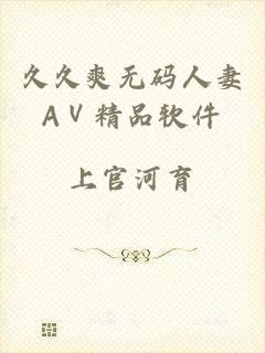 久久爽无码人妻AⅤ精品软件