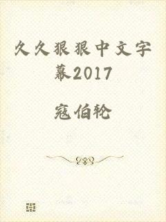久久狠狠中文字幕2017