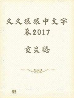 久久狠狠中文字幕2017