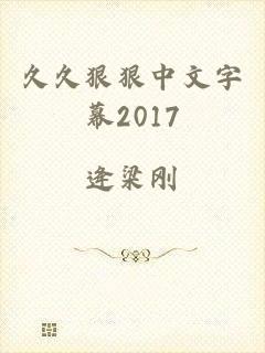 久久狠狠中文字幕2017