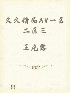 久久精品AV一区二区三
