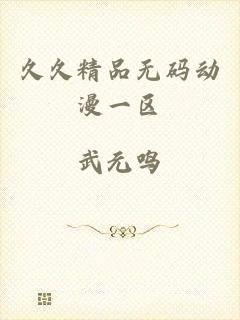 久久精品无码动漫一区