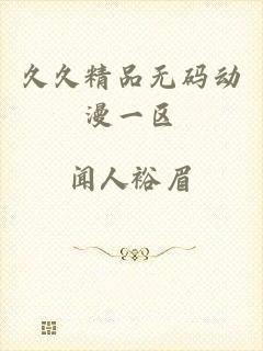 久久精品无码动漫一区
