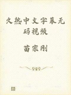 久热中文字幕无码视频