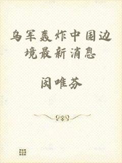 乌军轰炸中国边境最新消息
