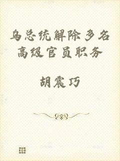 乌总统解除多名高级官员职务