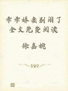 乖乖娇妻别闹了全文免费阅读