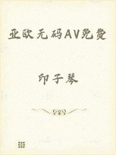 亚欧无码AV免费