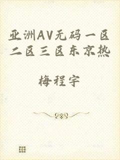 亚洲AV无码一区二区三区东京热