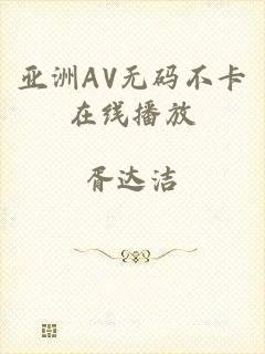 亚洲AV无码不卡在线播放