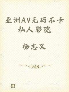 亚洲AV无码不卡私人影院