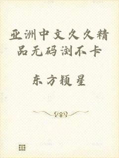 亚洲中文久久精品无码浏不卡