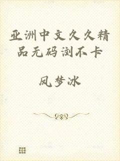 亚洲中文久久精品无码浏不卡