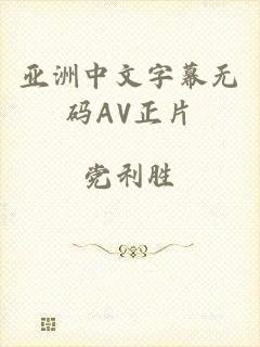 亚洲中文字幕无码AV正片