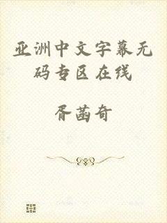 亚洲中文字幕无码专区在线