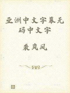 亚洲中文字幕无码中文字