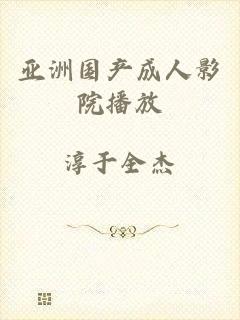 亚洲国产成人影院播放