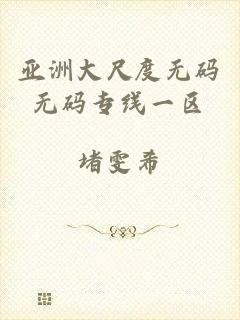 亚洲大尺度无码无码专线一区