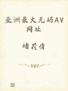 亚洲最大无码AV网址