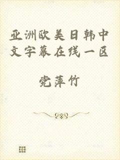 亚洲欧美日韩中文字幕在线一区