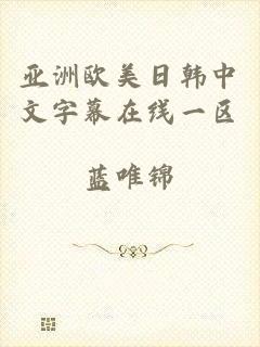 亚洲欧美日韩中文字幕在线一区