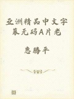 亚洲精品中文字幕无码A片老