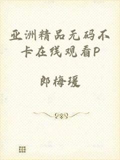 亚洲精品无码不卡在线观看P